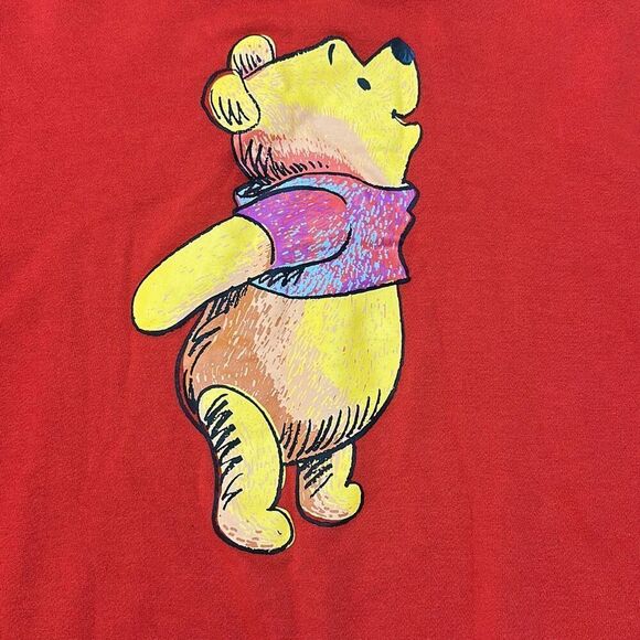 Disney Winnie The Pooh Unisex Red Long Sleeves Shirt Sweater Size XL - Picture 6 of 10